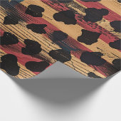 Rustic American Flag Leopard Print (4) ラッピングペーパー (角)