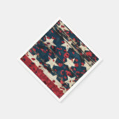 Rustic American Flag Leopard Print (5) スタンダードカクテルナプキン (角)