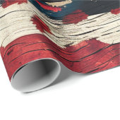 Rustic American Flag Leopard Print (5) ラッピングペーパー (ロールコーナー)