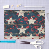 Rustic American Flag Leopard Print (5) 薄葉紙 (クラフト)