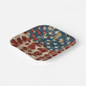 Rustic American Flag Leopard Print (6) ペーパープレート (傾斜あり)