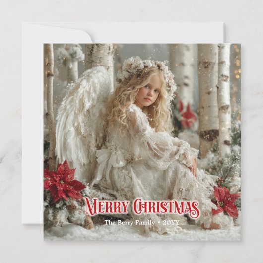 Rustic angel digital Christmas classic greeting   シーズンカード (正面)