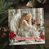 Rustic angel digital Christmas classic greeting   シーズンカード