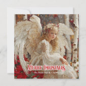 Rustic angelic angel digital holiday greeting card シーズンカード (正面)