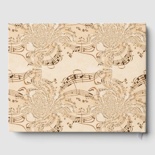 Rustic Antique Musical Notes ゲストブック (裏面)