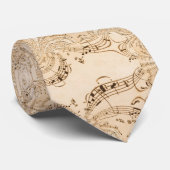 Rustic Antique Musical Notes ネクタイ (ロール)