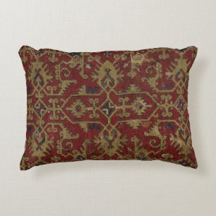 Rustic Antique Oriental Persian Red Pattern アクセントクッション