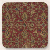 Rustic Antique Oriental Persian Red Pattern コースター (正面)
