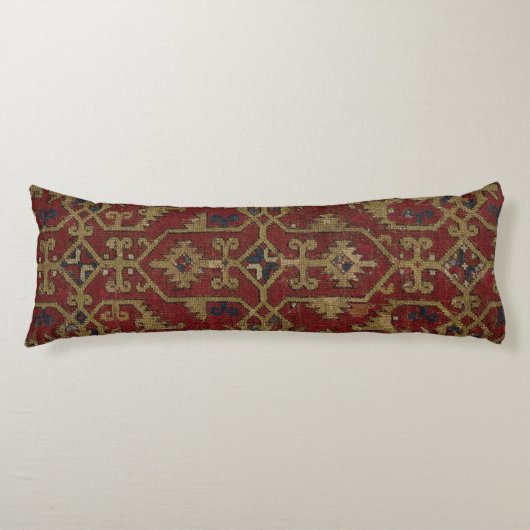 Rustic Antique Oriental Persian Red Pattern ボディピロー (正面)