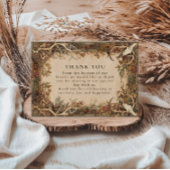 Rustic Antler Autumn Wedding サンキューカード