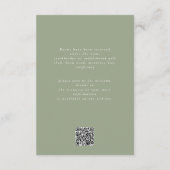 Rustic Antler Floral Wedding woodland Boho Details エンクロージャーカード (裏面)