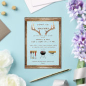 Rustic Antlers Honey Do Couples Wedding Shower  アクリル招待状 (インサイチュ (ウェディング))