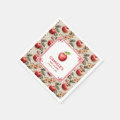Rustic Apple Baby Shower Paper Napkins スタンダードカクテルナプキン (角)