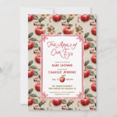 Rustic Apple of Our Eye Baby Shower Invitation 招待状 (正面)