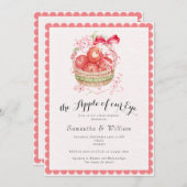 Rustic Apple Of Our Eye Fall Harvest Baby Shower 招待状 (正面/裏面)