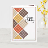 Rustic Arabesque Birthday Card カード (黄色い花)