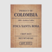Rustic Arabica Coffee Packaging FC8 Decoupage 薄葉紙 (正面)