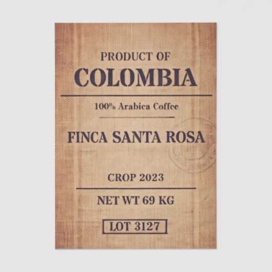 Rustic Arabica Coffee Packaging FC8 Decoupage 薄葉紙 (正面)