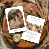  rustic arch photo elopement 私たち結婚しました ウェディング 案内状