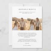  rustic arch photo elopement 私たち結婚しました ウェディング 案内状 (裏面)