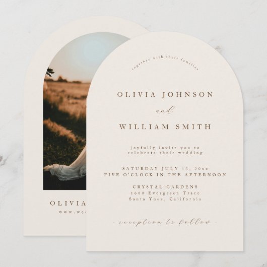 Rustic Arch Wedding Invitation 招待状 (正面/裏面)