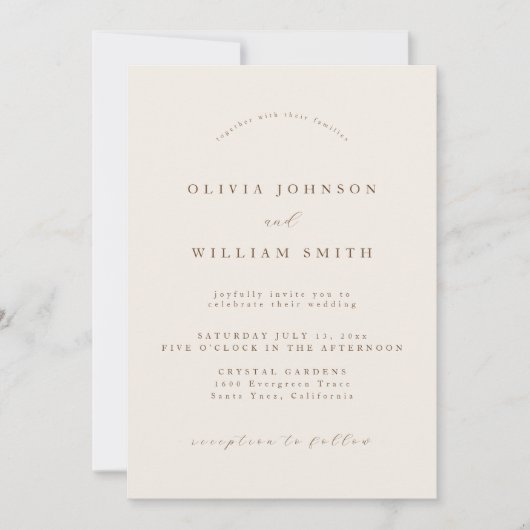 Rustic Arch Wedding Invitation 招待状 (正面)