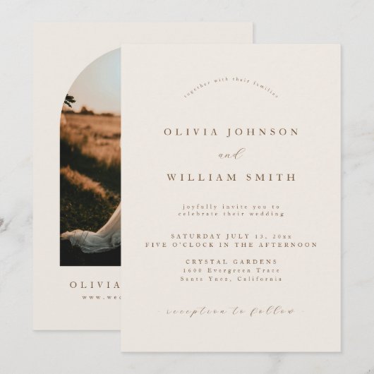 Rustic Arch Wedding Invitation 招待状 (正面/裏面)