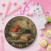 Rustic Artisan Bread & Heirloom Tomatoes Farmhouse ペーパープレート (パーティー)