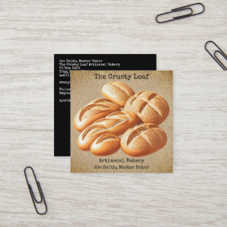 Rustic Artisanal Bakery Square Business Card スクエア名刺