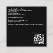 Rustic Artisanal Bakery Square Business Card スクエア名刺 (裏面)