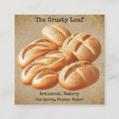 Rustic Artisanal Bakery Square Business Card スクエア名刺 (正面)