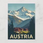 Rustic Austria Mountain Cabin ポストカード (正面)
