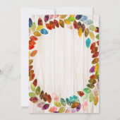  rustic autumn葉のフレンドギビングディナー招待状 招待状 (裏面)