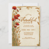 Rustic Autumn Botanical Gathering 招待状 (正面)