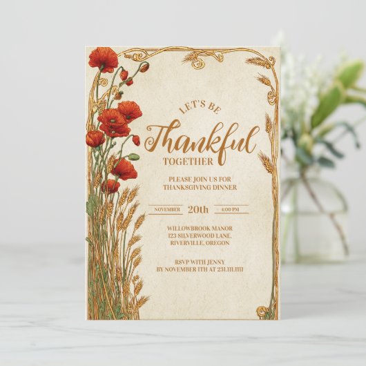 Rustic Autumn Botanical Gathering 招待状 (スタンド正面)