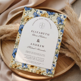 Rustic Autumn Botanical Wedding 招待状