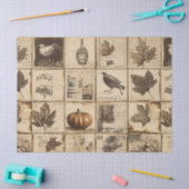Rustic Autumn Ephemera Collage | ウォームアーシー (2) 薄葉紙 (クラフト)