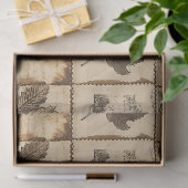 Rustic Autumn Ephemera Collage | Warm Earthy (2) 薄葉紙 (ギフト)