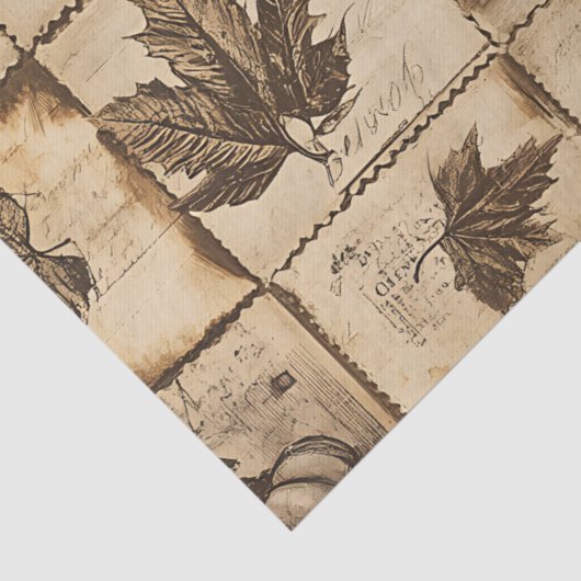 Rustic Autumn Ephemera Collage | Warm Earthy (2) 薄葉紙 (詳細)