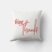 Rustic Autumn Fall Give Thanks クッション (裏面)