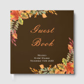 Rustic Autumn Fall Leaves Bridal Shower ゲストブック (正面)