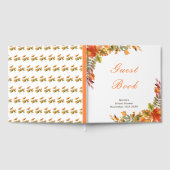 Rustic Autumn Fall Leaves Bridal Shower ゲストブック (全面)
