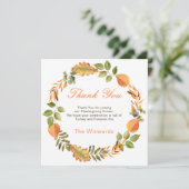 Rustic Autumn Fall Leaves Square Thanksgiving (スタンド正面)