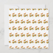 Rustic Autumn Fall Leaves Square Thanksgiving  カード (裏面)