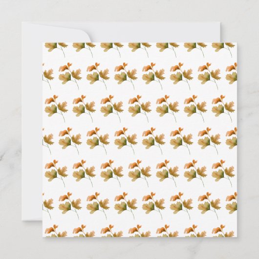 Rustic Autumn Fall Leaves Square Thanksgiving  カード (裏面)