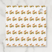 Rustic Autumn Fall Leaves Square Thanksgiving  フェイバータグ (裏面)