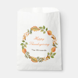 Rustic Autumn Fall Leaves Square Thanksgiving  フェイバーバッグ