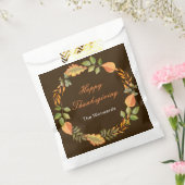 Rustic Autumn Fall Leaves Square Thanksgiving フェイバーバッグ (封をした状態)