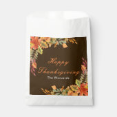 Rustic Autumn Fall Leaves Thanksgiving Party フェイバーバッグ (正面)