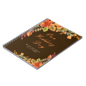 Rustic Autumn Fall Leaves Wedding planner ノートブック (左側)